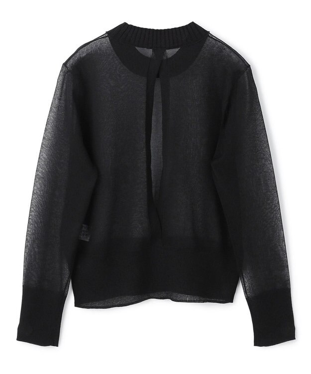 BEIGE， PYRRHOT / シアーコンビ バックスリットプルオーバー Black