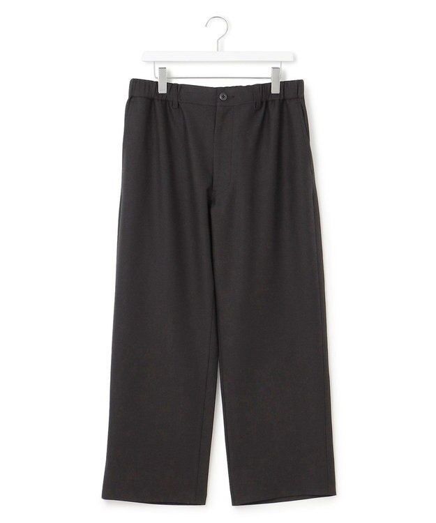 J.PRESS YORK STREET 【UNISEX】ウールライク イージーパンツ ブラック系