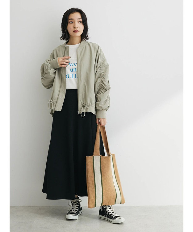 Green Parks 袖ギャザーＭＡー１ブルゾン Khaki