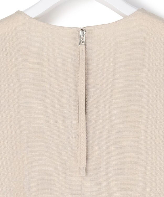 ICB L 【先行予約】 ドライアセテートスラブ フレンチスリーブワンピース サンドベージュ