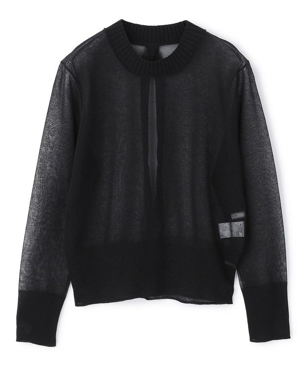 BEIGE， PYRRHOT / シアーコンビ バックスリットプルオーバー Black