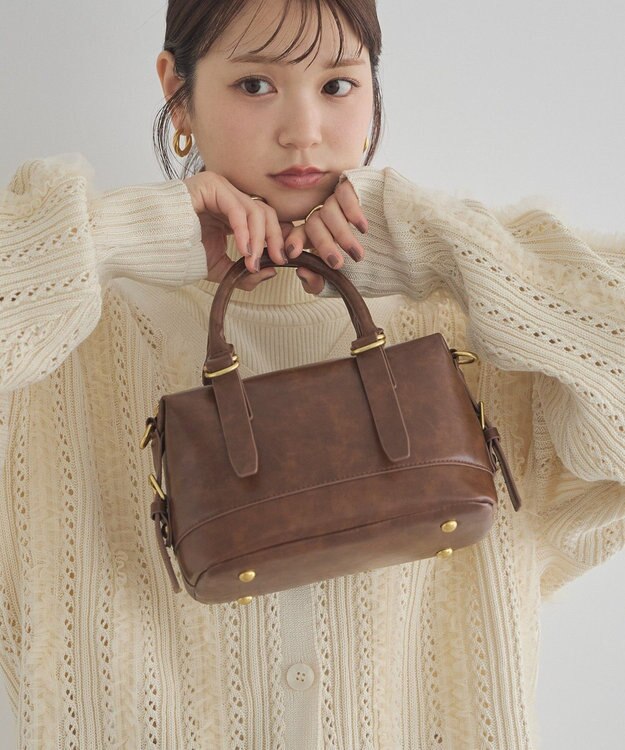 earth music&ecology ウ゛ィンテージライクボストンバッグ Light Brown
