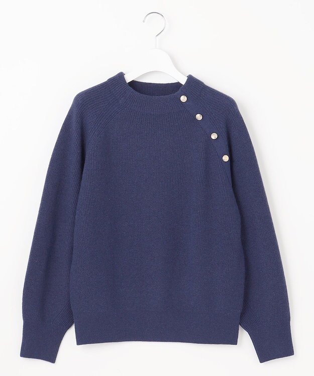 J.PRESS LADIES 【洗える】CASHBIT NEO ボトルネック ニット ブルー系