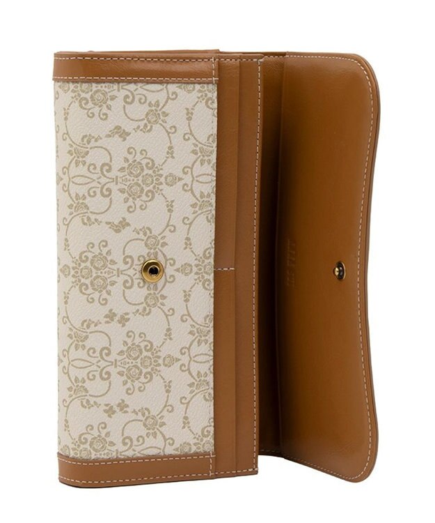 ANNA SUI リーブル 口金長財布 ベージュ