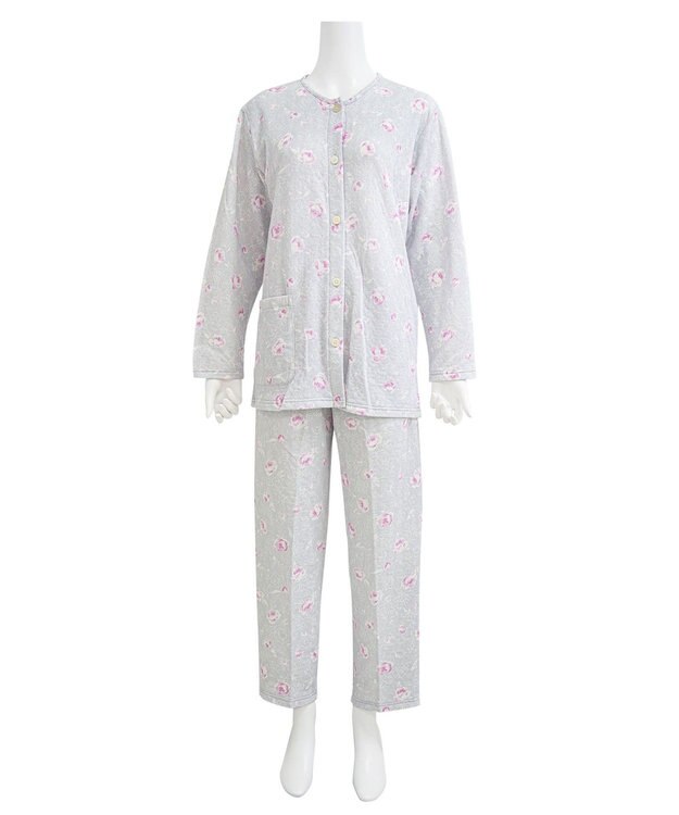 Wing 【数量限定　特別価格】　パジャマ　長袖・長ズボン　あったか　上下セット　ウイング／ワコール　EP6993 グレー