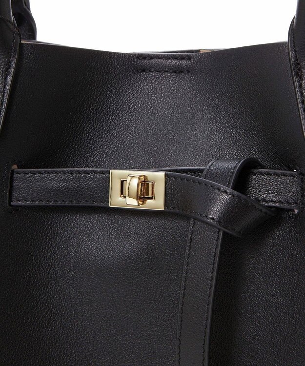 TOPKAPI 【TREASURE TOPKAPI】シュリンクレザー ベルトデザインA4トートバッグ ブラック