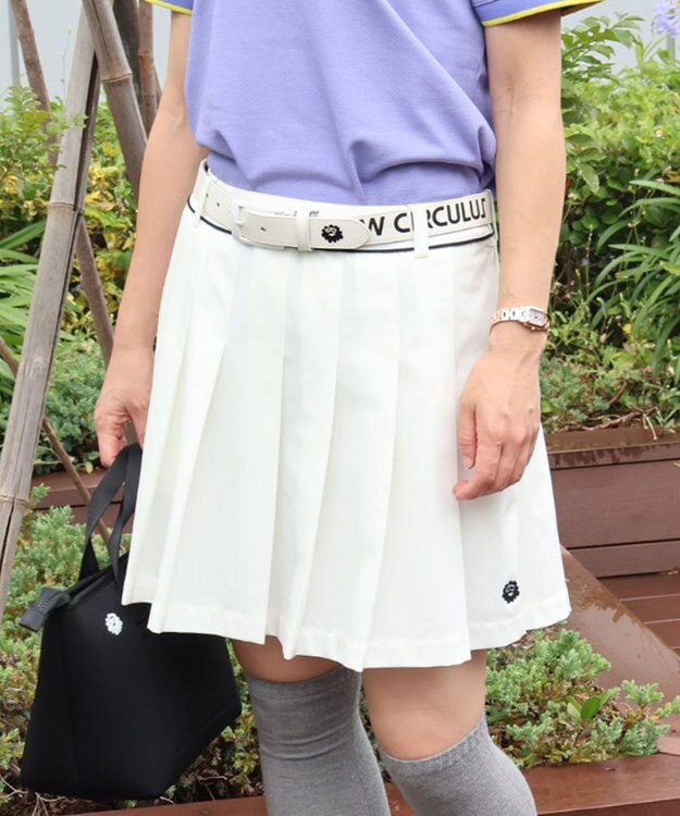 PW CIRCULUS 【WOMEN】【洗える/撥水/ストレッチ】プリーツ スカート ゴルフウェア レディース ホワイト系