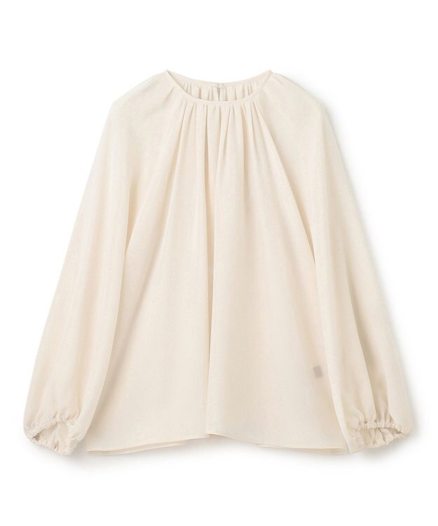 uncrave 【吸水速乾・接触冷感・洗濯機洗い可】シアーボイル ボリュームスリーブブラウス（uncrave STANDARD） エクリュ