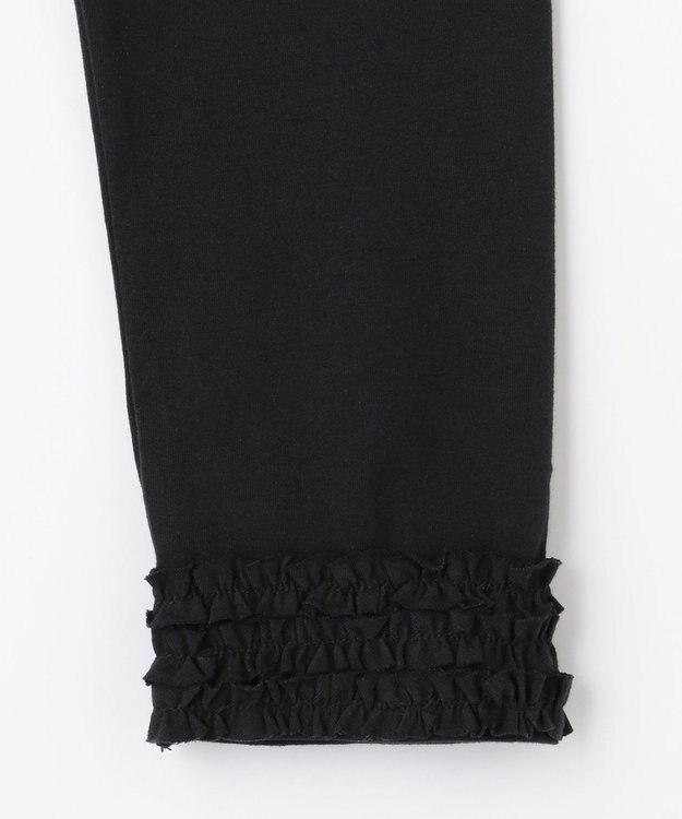 組曲 KIDS 【150-160cm】ストレッチ天竺レギンス（７分丈） ブラック系