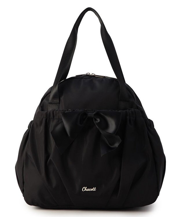 Chacott リボン2wayトートバッグ ブラック