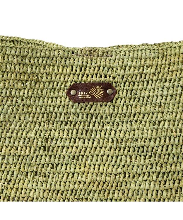 IBIZA ラフィア　ショルダーバッグ（草木染め） カーキ