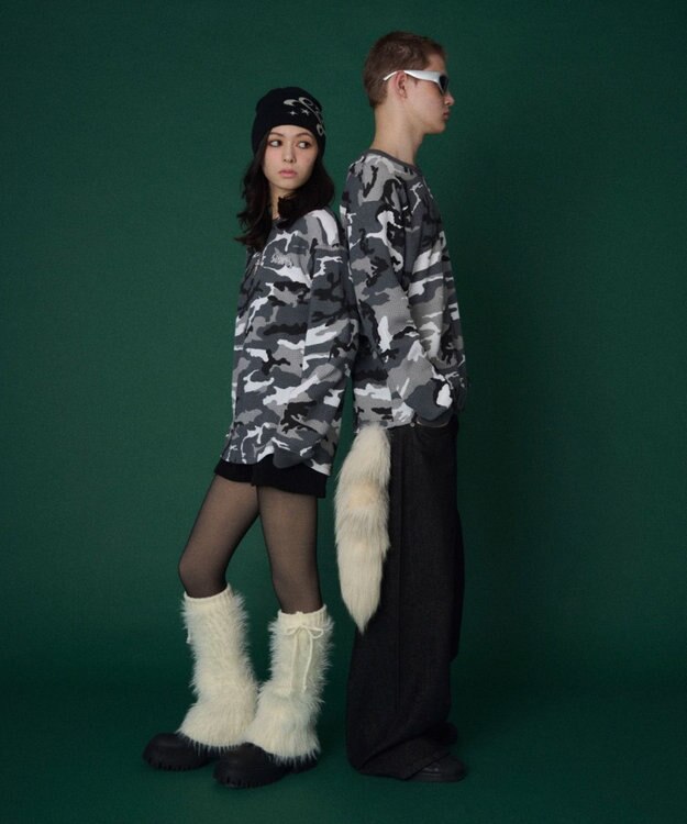 WEGO 【ユニセックス着用ITEM】ワッフルロゴT（長袖） 柄1