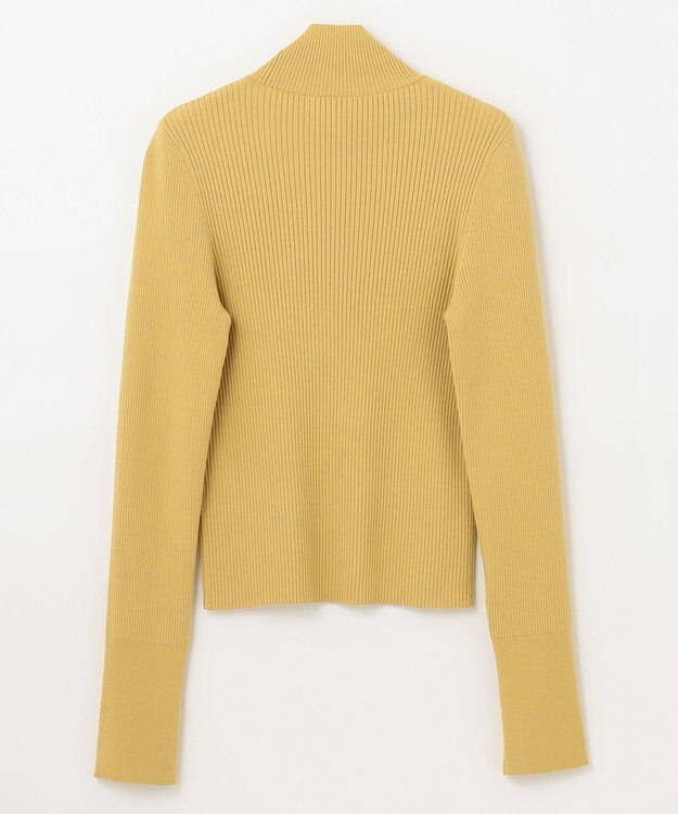 GRACE CONTINENTAL ビジューリブニットトップ イエロー