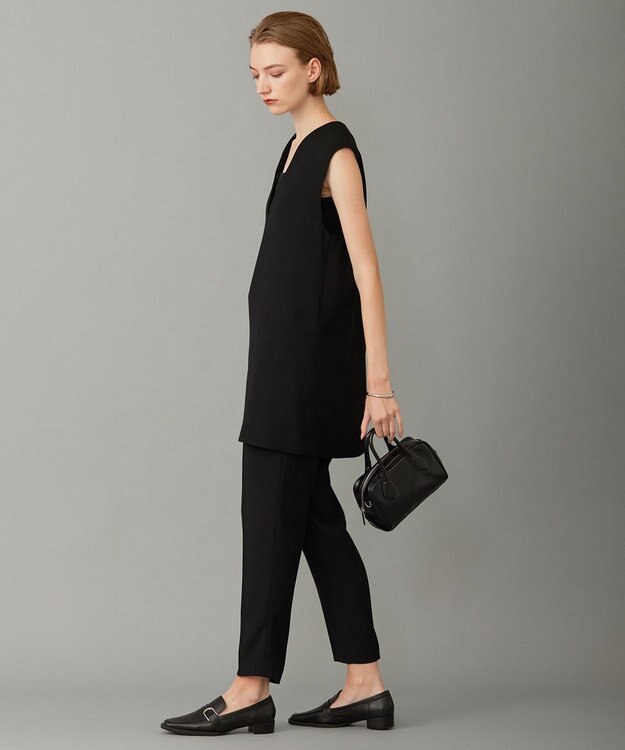 ICB L 【WEB限定カラーあり・洗える】 ライトダブルクロス べスト ブラック系