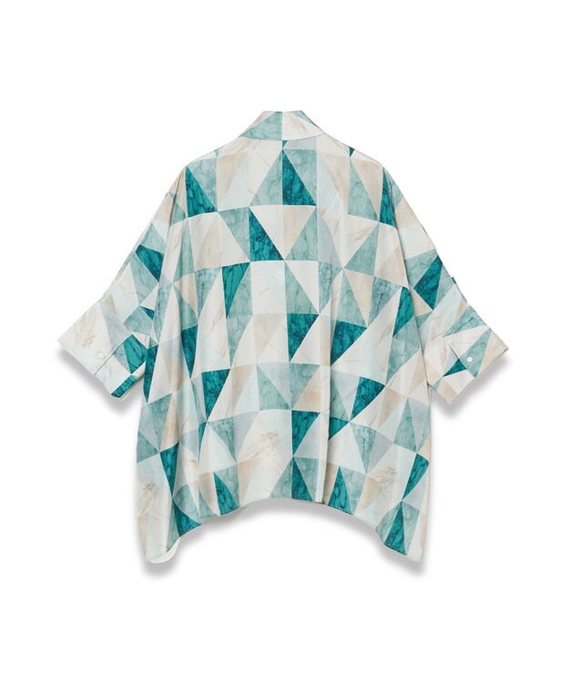 JOSEPH マーブルプリント　シルクシャツ Lagoon combo