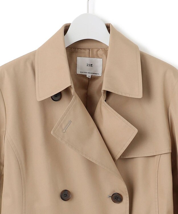 23区 【撥水加工】エアータンブラー TCギャバジン ロング トレンチコート キャメル系