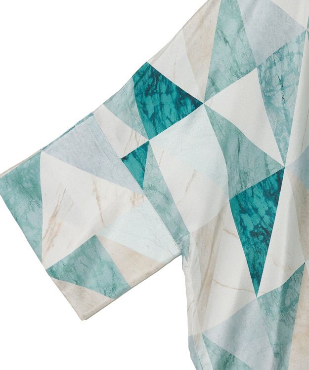JOSEPH マーブルプリント　シルクシャツ Lagoon combo