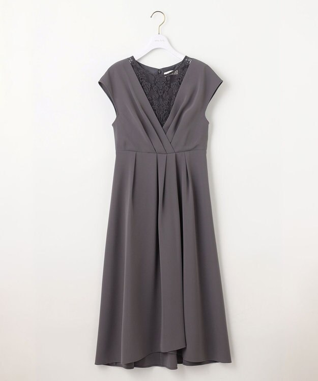 ANY SIS 【Lily Calin】カシュクールタック ドレス スレート