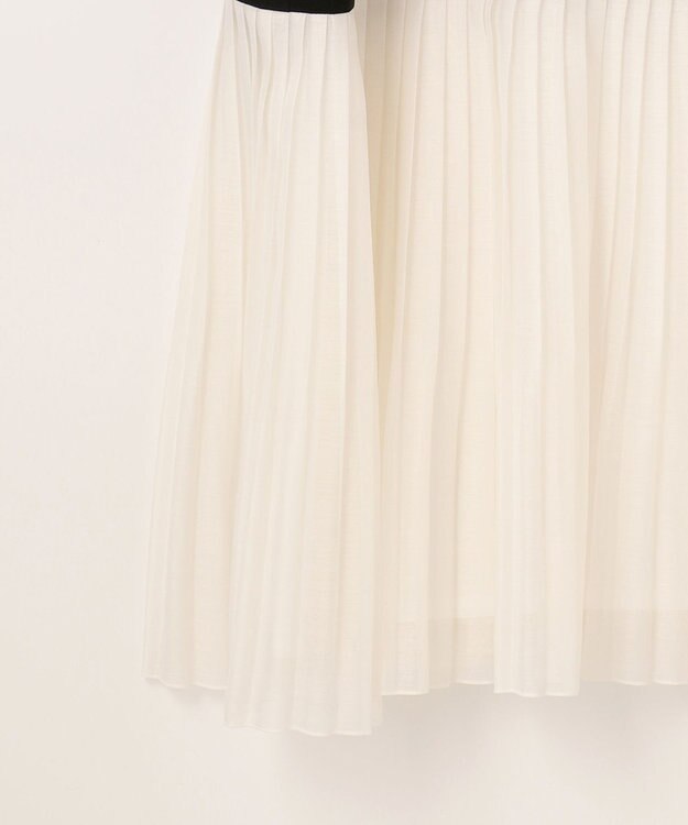 GRACE CONTINENTAL カラーブロックプリーツワンピース ブラック