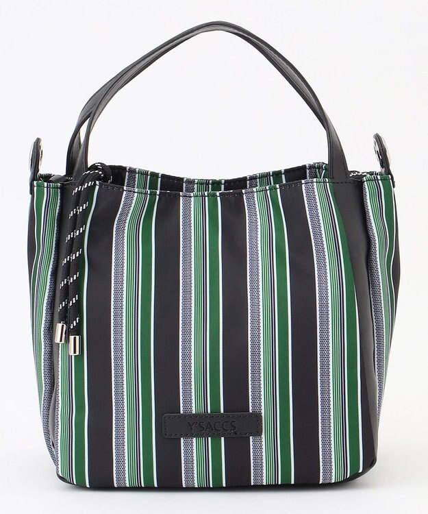 Y'SACCS マルチストライプ すっきりトート Sサイズ グリーン
