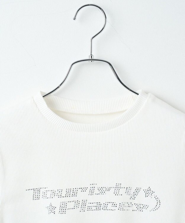 WEGO ラインストーンリブちびT ホワイト