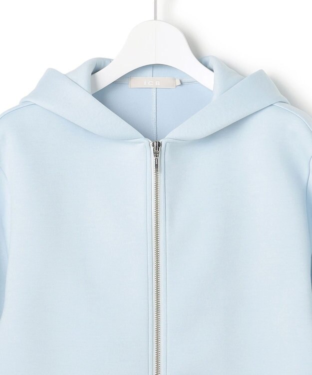 ICB 【先行予約・WEB限定カラーあり】ソフトダンボール ジップアップ フーディ サックスグレー［WEB限定］