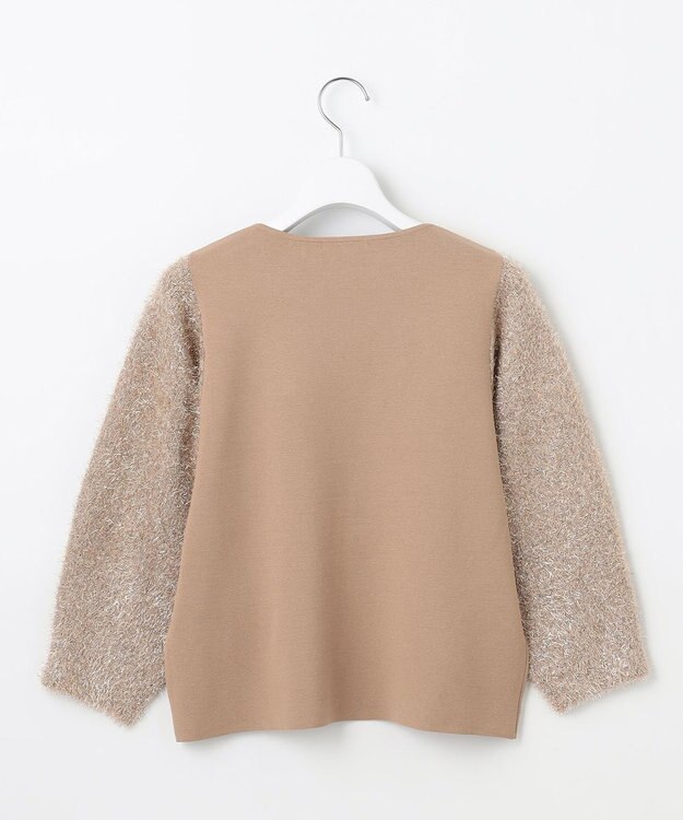 自由区 L 【洗える】フェザーラメ ニット モカ