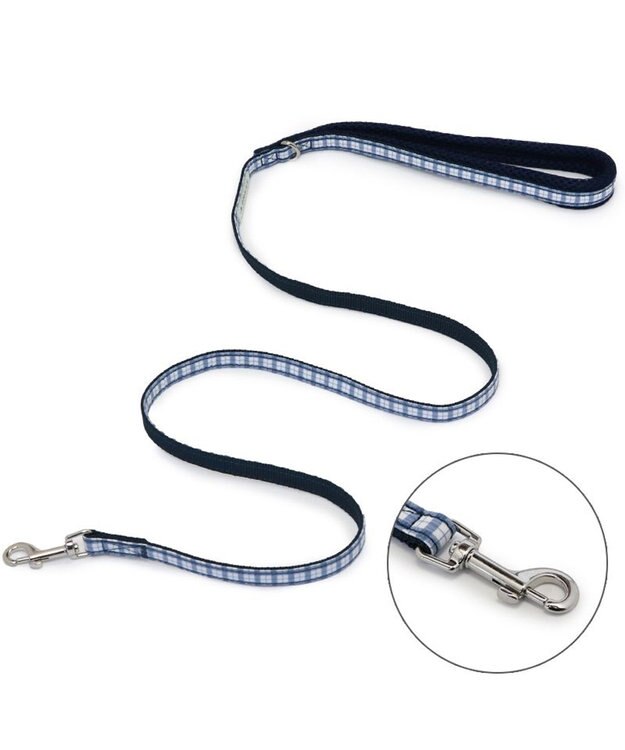 PET PARADISE J.PRESS リード  《チェック柄》 ４Ｓ～３Ｓ 小型犬 ホワイト×ブルー