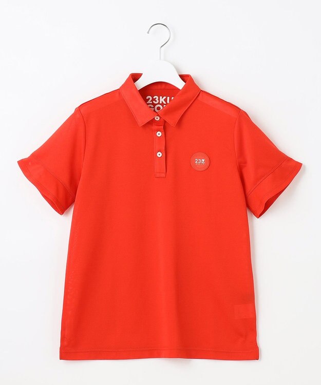 23区GOLF 盛夏対応のマルチ機能【接触冷感・UVケア・吸水速乾】【WOMEN】 カノコシャツ オレンジ系