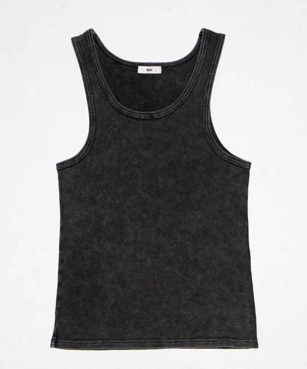 WEGO コットンリブタンクトップ ブラックその他