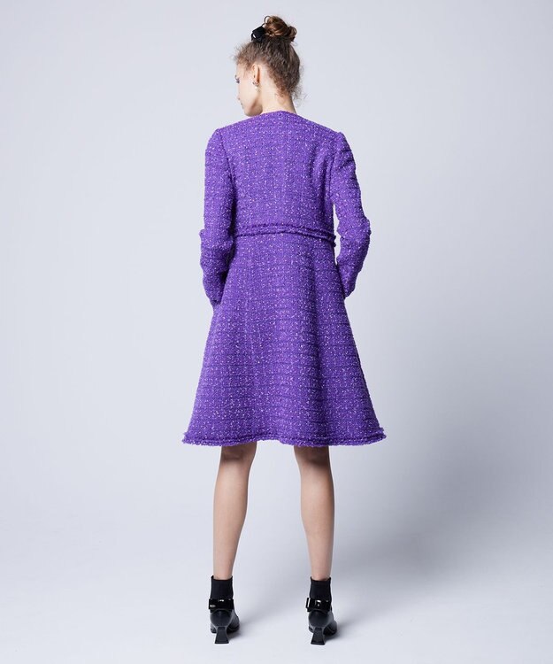 TOCCA 【消臭】SWEET TWINKLE ツイードコート パープル系