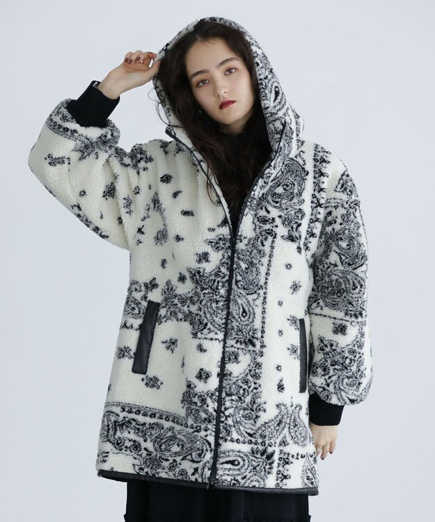 Green Parks ■ＥＳＣＡＲ　ペイズリーボアフードコート Ivory