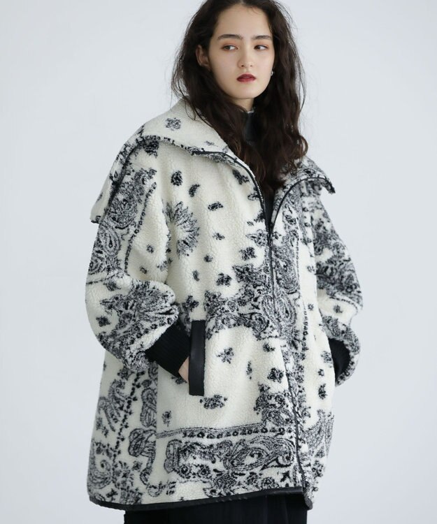 Green Parks ■ＥＳＣＡＲ　ペイズリーボアフードコート Ivory