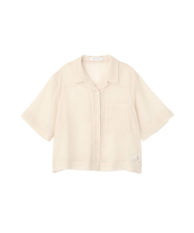 AMERICAN HOLIC シアーショート丈開襟シャツ Ivory