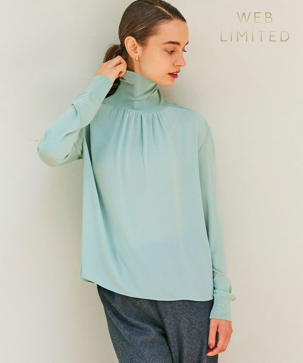 BEIGE， 【WEB限定】KINABALU / ジョーゼットニット Sage