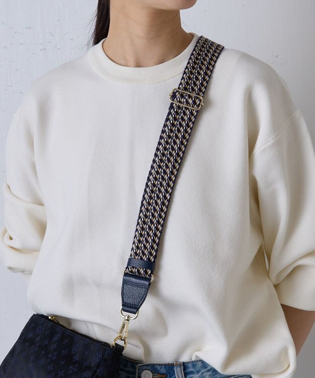 russet アレンジショルダーベルト【ミックステープ】(CE-1147) Navy