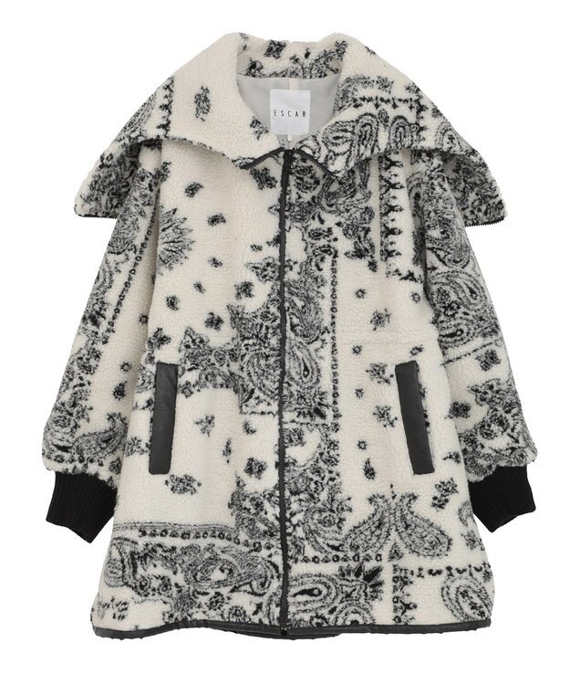 Green Parks ■ＥＳＣＡＲ　ペイズリーボアフードコート Ivory