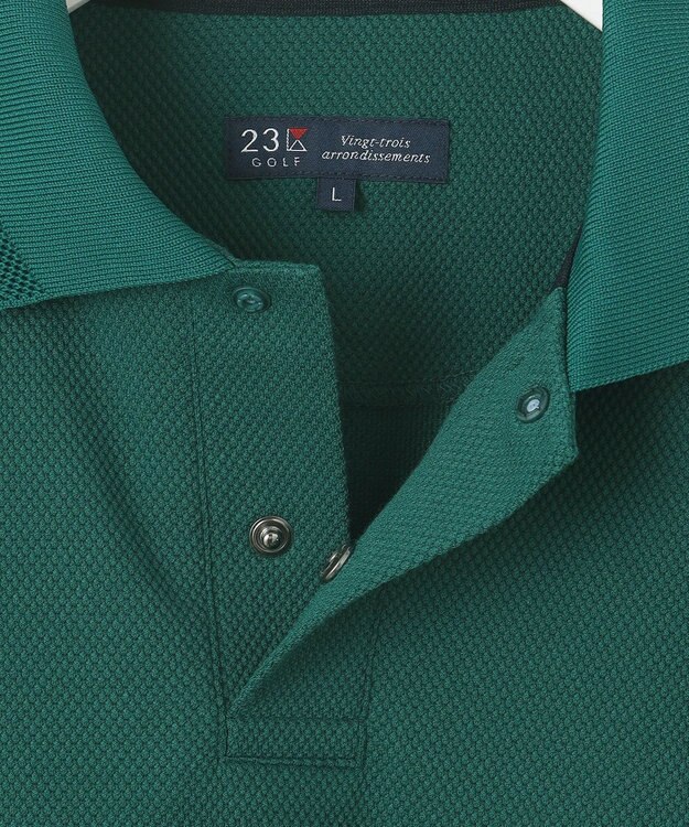 23区GOLF 【MEN【】吸水速乾・UVケア】グラフィカル ポロシャツ グリーン系