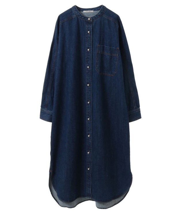CRAFT STANDARD BOUTIQUE デニムパールボタンワンピース Indigo