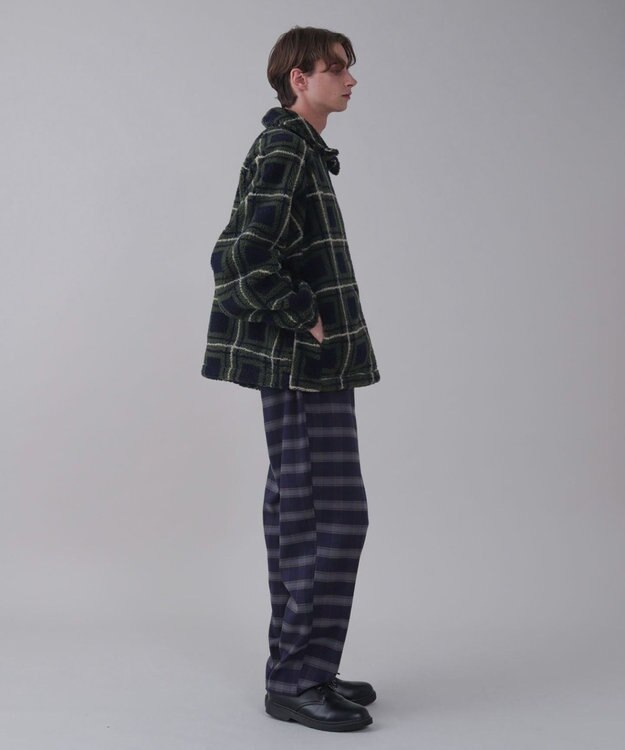 WEGO 【ユニセックス着用ITEM】ボアチェックブルゾン 柄1