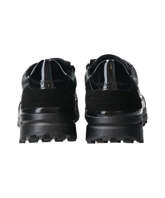 INTER-CHAUSSURES 【BUSSOLA】撥水サイドジップスニーカー ブラック