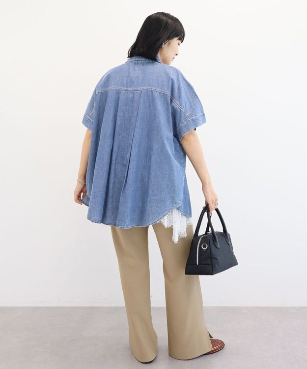 Green Parks シアーデニム２ＷＡＹビックドルマンシャツ Indigo