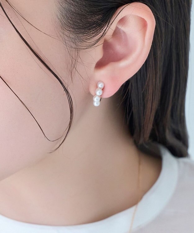 Phoebe 【痛くないシリーズ】ノーブルパールエアリーイヤリング　ローズゴールド ローズゴールド