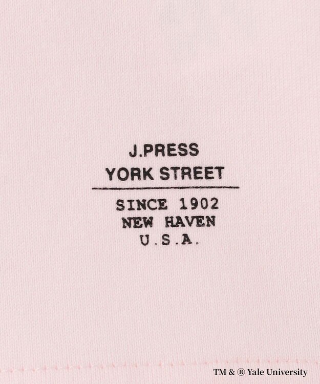 J.PRESS YORK STREET 【YALE別注】【UNISEX】カレッジ プリント Tシャツ ピンク系