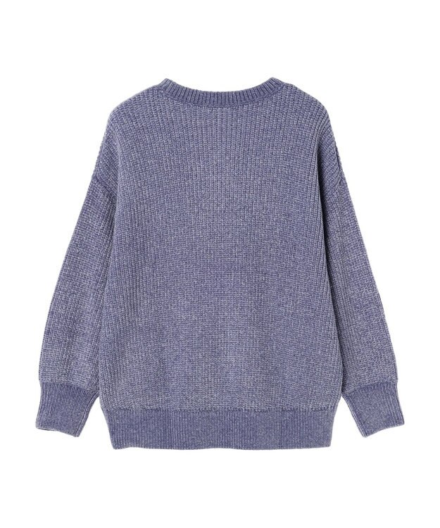 Green Parks ベロアモールニットプルオーバー Sax