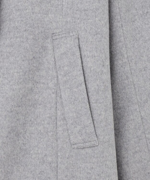 J.PRESS LADIES L Super150sAZAMIビーバー スタンドカラー コート グレー系