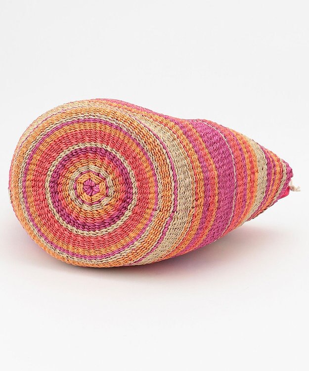 ONWARD CROSSET SELECT 【VIOLAd’ORO】MIRO アバカカラーボーダーバッグ M pink×fuchsia