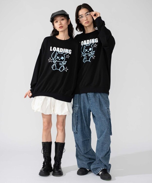 WEGO 【2025年秋冬新作/SMLXLサイズ展開/ユニセックス着用ITEM】アソートグラフィックプルオーバー 柄12