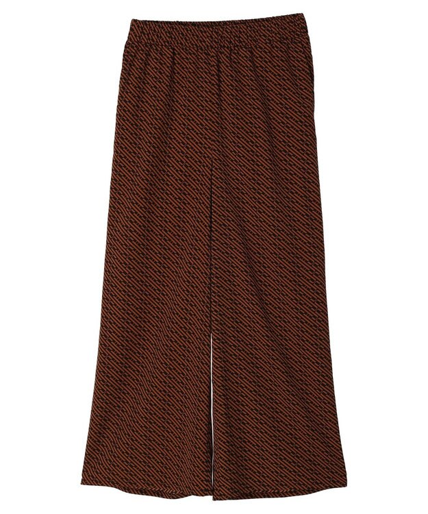 Green Parks ・ｆｕｒｒｙ　ｒａｔｅ　キカガクガラギャザーパンツ Brown