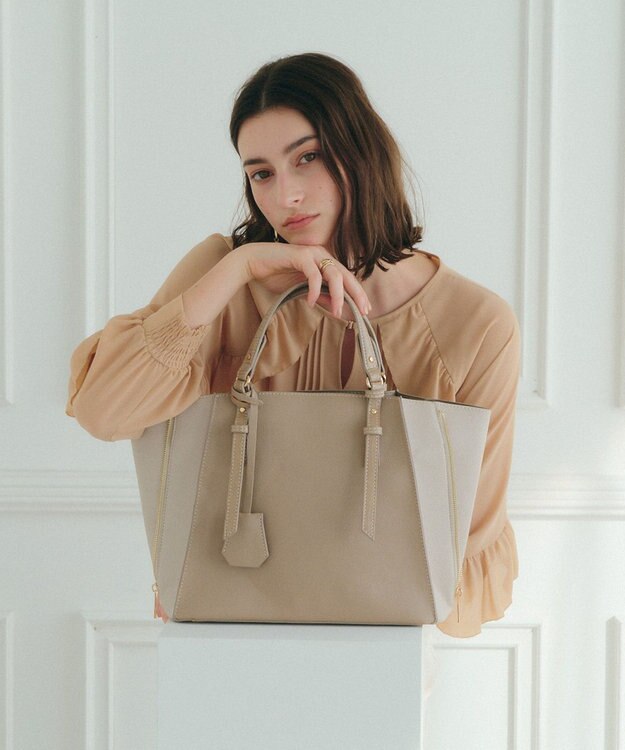 YECCA VECCA 【A4対応】2way配色ZIPデザインバッグ